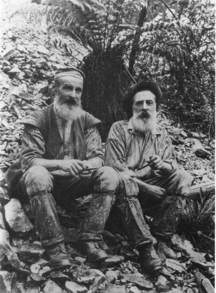 Ted (Edward) and Joseph Hill, sons of Edward (John) Hill, mining at Blackwood