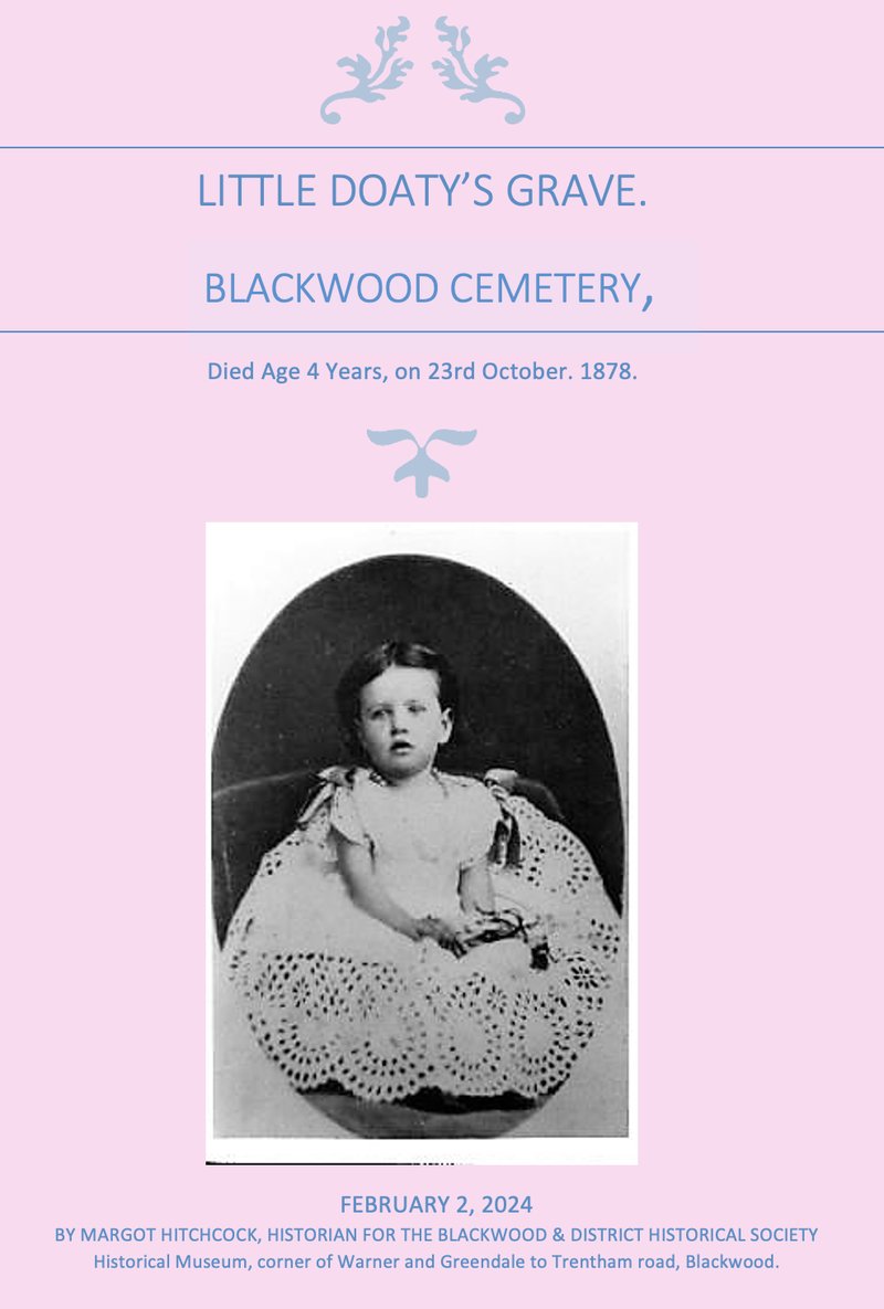 Little Doaty's Grave, Blackwood Cemetery — died age 4 years, 23rd October 1878